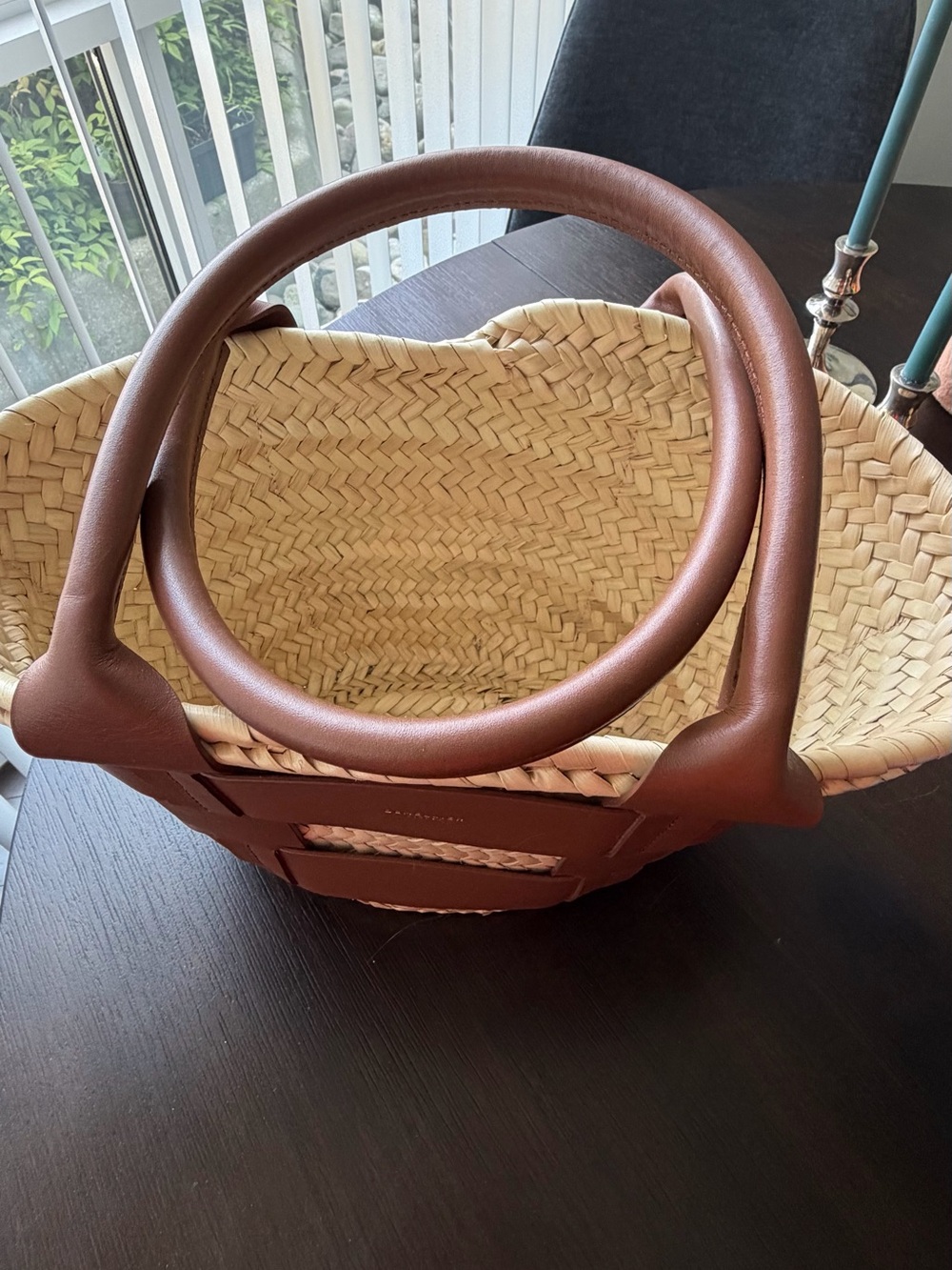 DeMellier Santorini Raffia Tote Bag - Picture 5 of 11